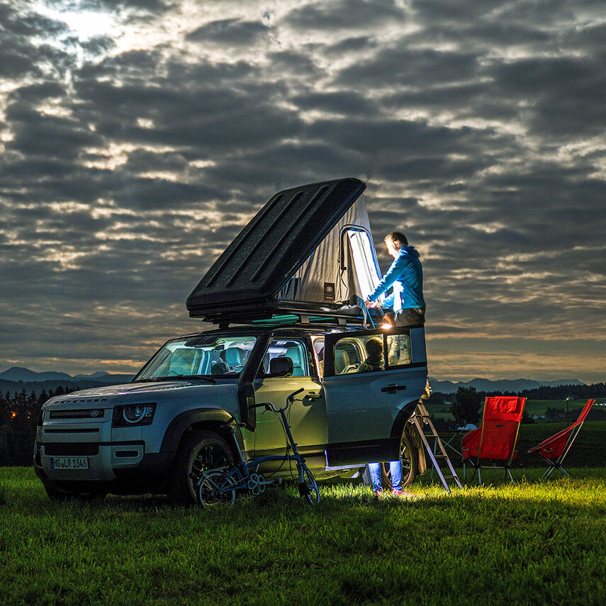Defender in the evening
