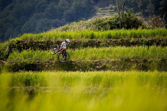 Samantha on her bike